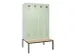locker met bank,voor scheiding van kleding,HxBxD 2120x1200x815mm,4vak