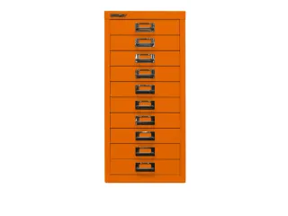 kantoor-ladekast HxBxD 590x279x380mm 10 laden romp oranje staal - 2