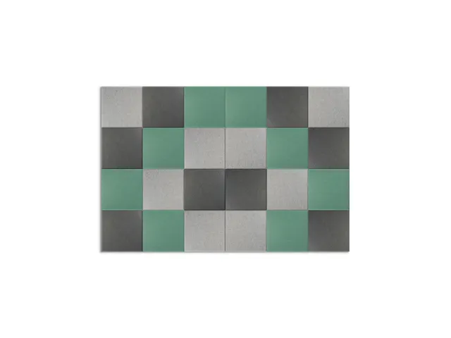 Akoestische PET-vilt wandtegels 30x30cm Petrol Groen 24 Stuks