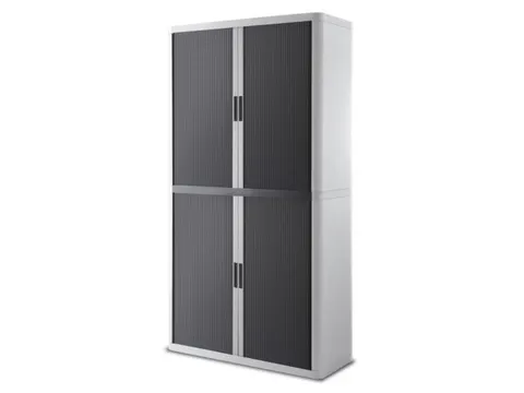 Roldeurkast HxBxD 2040x1100x415mm 4 Oh Romp Wit Front Antraciet