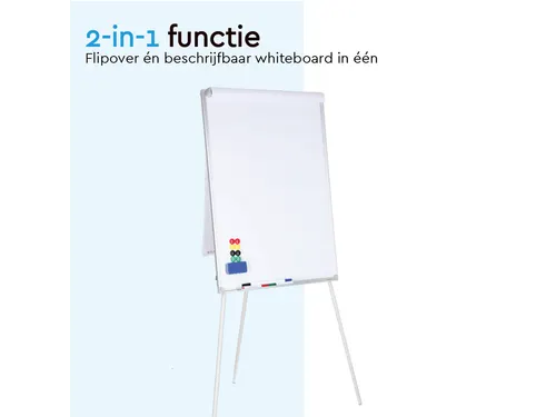 BRASQ Flipover Basic 70x100cm Magnetisch Aluminum met accessoires