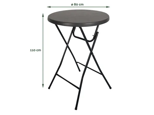 Statafel BRASQ 80cm BT100 zwart