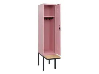 locker met bank,HxBxD 1950x400x815mm,1vak,vak B 400mm,draaigrendel - 1