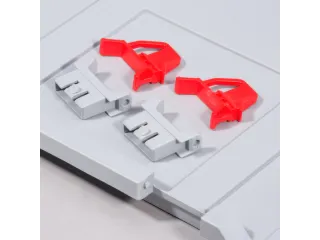 Sluitclips V. Euronorm-Bak Schuif-/scharniersluiting Grijs/rood - 2