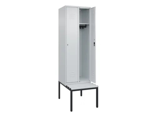 locker met bank,HxBxD 2120x600x815mm,2vak,vak B 300mm,cil.-slot