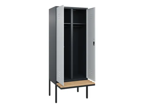 locker voor scheiding van kleding,HxBxD 2120x800x815mm,2vak