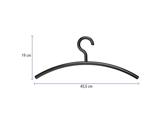 Cintre MAUL acrylique 460x190mm noir 5 pièces
