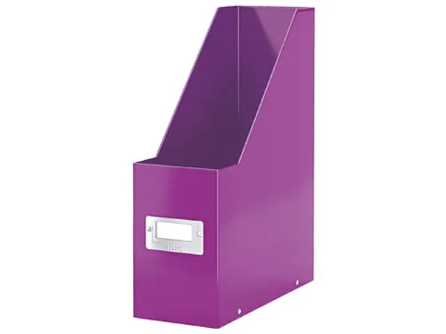 Tijdschrifthouder Leitz Wow Click & Store Paars 77% gerecycled karton