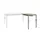 Bureau Linesto N4 aanbouwtafel 80x60cm robson eiken 25mm alu