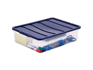 Opbergbox 12 Liter Transparant Blauw - 1