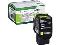 Tonercartridge Lexmark C242XY0 geel