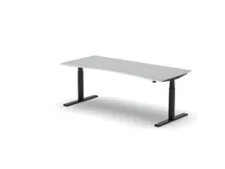 Elektrisch ihv bureau,HxBxD 650-1310x2000x900/800mm,blad wit