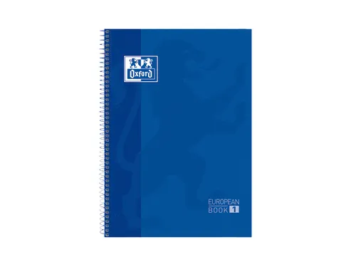 Notitieboek Oxford Classic Europeanbook A4+ 4-gaats lijn 80vel blauw