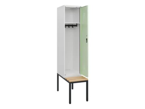 locker met bank,HxBxD 1950x400x815mm,1vak,vak B 400mm,cilinderslot