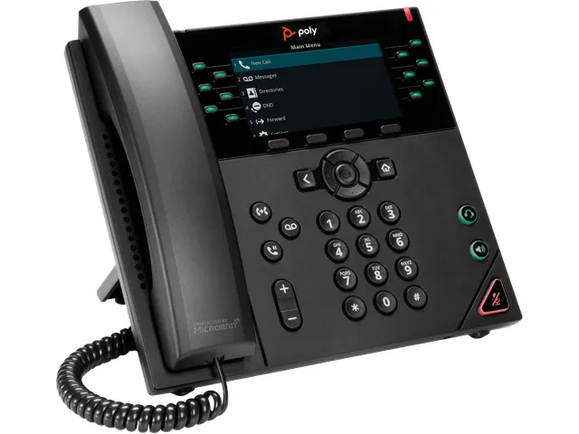 Téléphone IP Poly VVX 450 à 12 lignes et compatible PoE