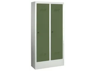 lockerkast v. kinderen,HxBxD 1300x530x300mm,2vak,RAL7035,front RAL6011 - 2