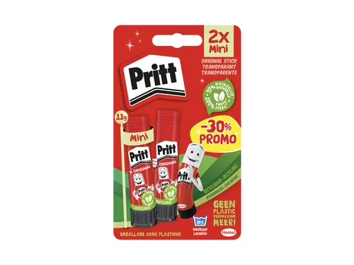 Lijmstift Pritt Original Mini 11gr blister à 2 stuks Promo