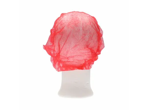 PP non woven haarnet rood 53cm bouffant cap maat L 1000 Stuks