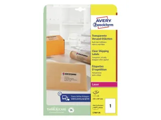 Etiket Avery Zweckform L7567-25 210x297mm A4 transparant 25 stuks - 3