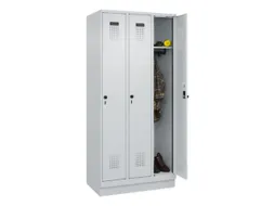 locker,HxBxD 1950x900x500mm,3vak,vak B 300mm,draaigrendel,sokkel