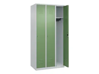 locker,HxBxD 1850x900x500mm,3vak,vak B 300mm,cil.-slot,staand op vloer - 2