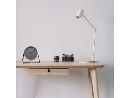 Wekker Nextime Berlin Table 14x13 cm grijs metaal