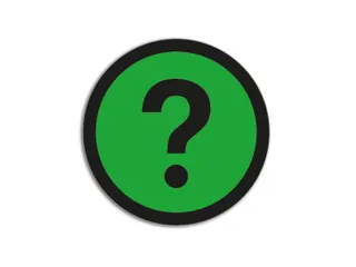Impressiemagneetfolie Vraagteken Groen Ø50mm x 0,85mm - 2