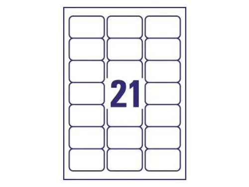 Weerbestendige etiketten Avery 63.5x38.1mm Polyester Wit 420 Stuks