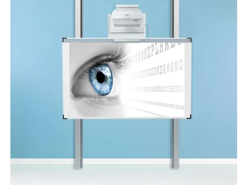 Projectiebord 126x231cm 16:9 kolom mat wit Extraflat finger touch