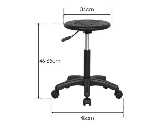 Tarente Werkstoel Tabouret Zwart
