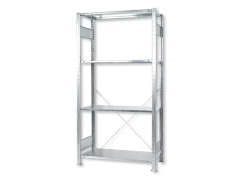 legbordstelling,grondveld,Green,HxBxD 2000x1000x400mm,4xStalen bodem