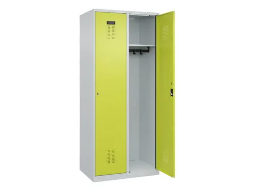 locker,HxBxD 1850x800x500mm,2vak,vak B 400mm,cil.-slot,staand op vloer
