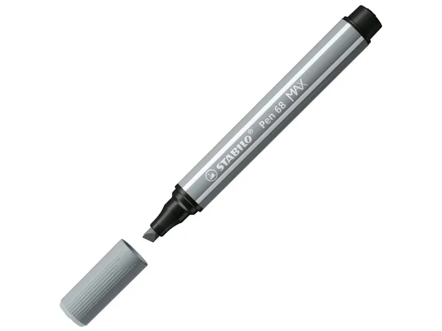 Viltstift STABILO Pen 68/95 Max middel koudgrijs