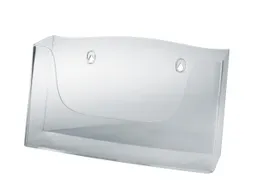 Folderhouder Sigel wandmodel A4 liggend transparant acryl 1 vak
