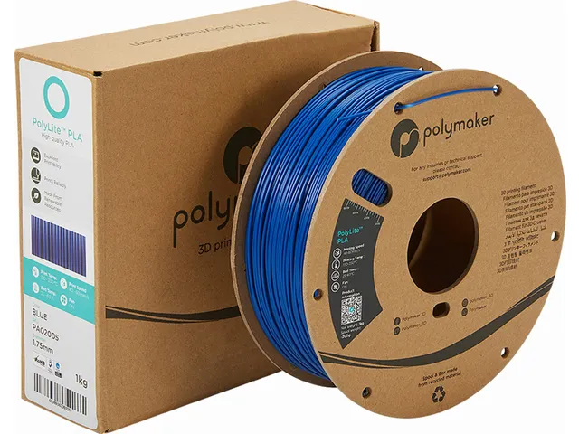 Filament PolyTerra PLA Candy Polymaker 1.75 Bleu 1kg
