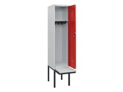 locker met bank,HxBxD 1950x400x815mm,1vak,vak B 400mm,cilinderslot