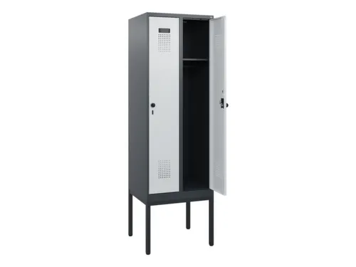schoollocker,HxBxD 1950x600x500mm,2vak,vak B 300mm,draaigrendel