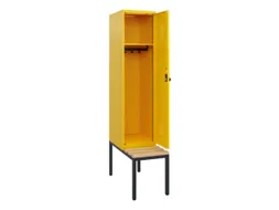 locker met bank,HxBxD 1950x400x815mm,1vak,vak B 400mm,draaigrendel
