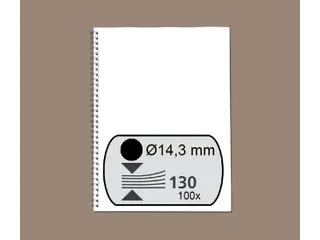Draadrug GBC 14mm 34-rings A4 zwart 100stuks - 1