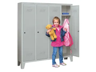 lockerkast v. kinderen,HxBxD 1300x1030x300mm,RAL7035,front RAL7035 - 2