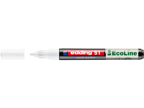 Paintmarker edding 51 EcoLine op waterbasis 1-2mm wit
