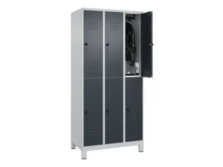 dubbeldekse locker,HxBxD 1950x900x500mm,3x2vak.,vak B 300mm - 3
