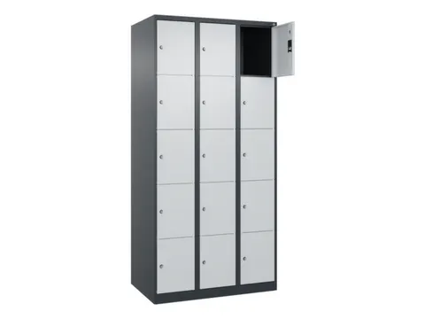 lockerkast,HxBxD 1850x900x500mm,3x5vakken,vak B 300mm,cil.-slot