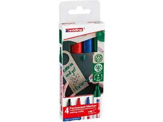 permanent marker E-3300 assorti kleuren, blister van 4 stuks - 1