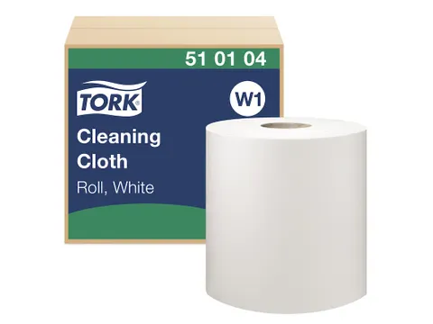 Reinigingsdoek Tork W1 herbruikbaar nonwoven 1000 vel wit 510104