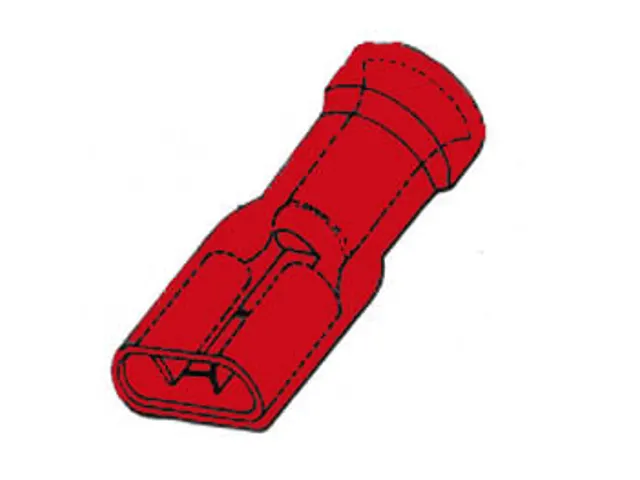 Geisoleerde Vrouwelijke Connector 6.4mm Rood