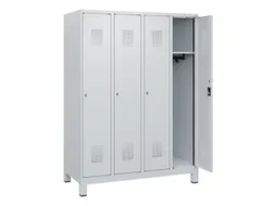 schoollocker,HxBxD 1630x1200x500mm,4vak,vak B 300mm,cil.-slot,voeten