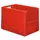 Euronorm Stapelkrat Rood 420x600x400mm 80l Gesloten Grijpopening