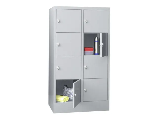 Lockersysteem 1518x830x500mm 2x4 Vakken 400mm Klink Ral7035