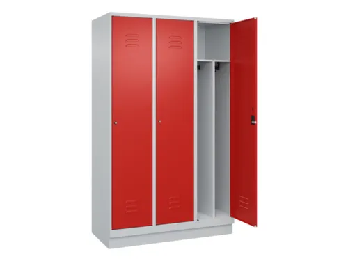 locker voor scheiding van kleding,HxBxD 1950x1200x500mm,3vak